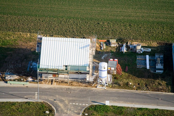 Aerial view of New development area NE, Frühmesserweg in the district Schaidt in Wörth am Rhein in the state Rhineland-Palatinate, Germany