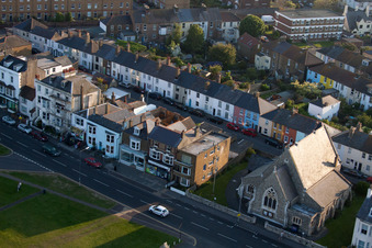 Bird's eye view of Deal in the state England, Great Britain