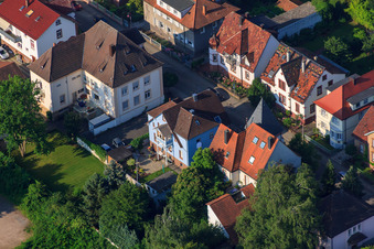 Bismarckstr in Kandel in the state Rhineland-Palatinate, Germany from above