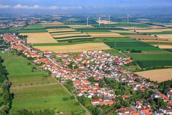 Saastraße from the east in Kandel in the state Rhineland-Palatinate, Germany