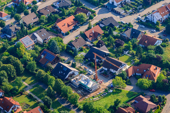 Construction site for single-family home in Berwartsteinstr in Kandel in the state Rhineland-Palatinate, Germany