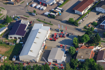Horst industrial estate, turntable ladder workshop Beitel and Stier GmbH in the district Minderslachen in Kandel in the state Rhineland-Palatinate, Germany