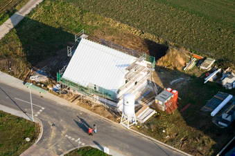 Aerial photograpy of New development area NE, Frühmesserweg in the district Schaidt in Wörth am Rhein in the state Rhineland-Palatinate, Germany