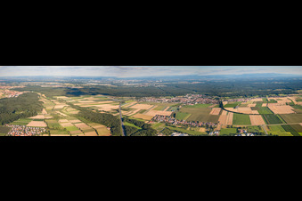Panorama of the city view from the north in Kandel in the state Rhineland-Palatinate, Germany