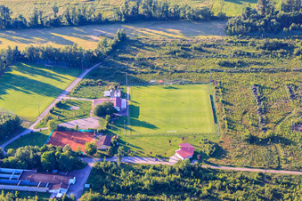 Sports fields in Steinweiler in the state Rhineland-Palatinate, Germany