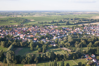 Aerial view of District Billigheim in Billigheim-Ingenheim in the state Rhineland-Palatinate, Germany