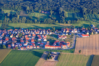 Bird's eye view of On the high trail in Kandel in the state Rhineland-Palatinate, Germany