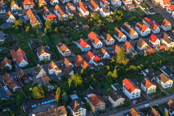 Waldstr in Kandel in the state Rhineland-Palatinate, Germany seen from a drone