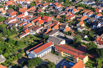 Mundoplatz, primary school and Mundohalle in Minfeld in the state Rhineland-Palatinate, Germany