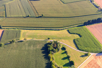Model airfield of the MFC Bad Bergzabern in Oberotterbach in the state Rhineland-Palatinate, Germany from above
