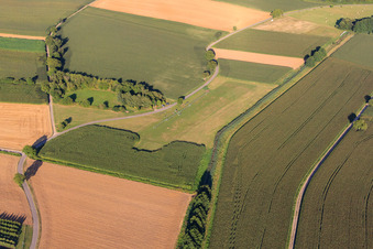 Model airfield of the MFC Bad Bergzabern in Oberotterbach in the state Rhineland-Palatinate, Germany out of the air
