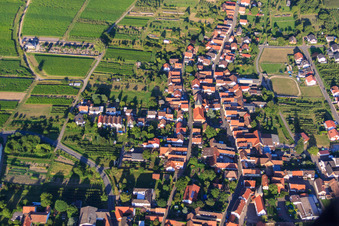 Aerial view of Schildaweg in Oberotterbach in the state Rhineland-Palatinate, Germany