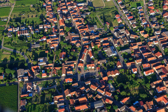 Aerial view of Weinstr in Oberotterbach in the state Rhineland-Palatinate, Germany