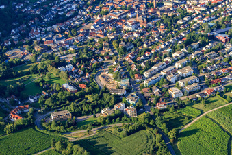 Oblique view of Weinstr in Bad Bergzabern in the state Rhineland-Palatinate, Germany