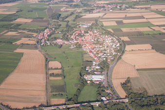 Aerial view of District Kapellen in Kapellen-Drusweiler in the state Rhineland-Palatinate, Germany