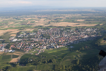 Drone recording of Bad Bergzabern in the state Rhineland-Palatinate, Germany