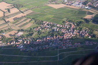 District Pleisweiler in Pleisweiler-Oberhofen in the state Rhineland-Palatinate, Germany from the drone perspective