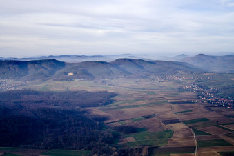 Oblique view of Steinseltz in the state Bas-Rhin, France