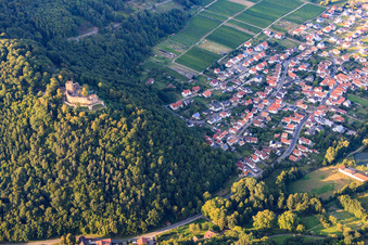 Landeck Castle above the Klingbach Valley in Klingenmünster in the state Rhineland-Palatinate, Germany