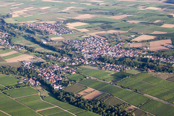 District Appenhofen in Billigheim-Ingenheim in the state Rhineland-Palatinate, Germany from a drone