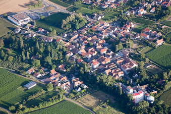 Aerial photograpy of District Appenhofen in Billigheim-Ingenheim in the state Rhineland-Palatinate, Germany