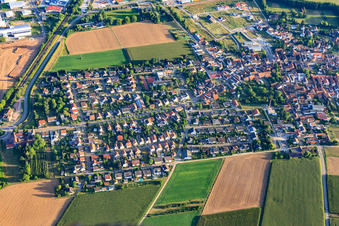 Aerial photograpy of Village view from the north in Rohrbach in the state Rhineland-Palatinate, Germany