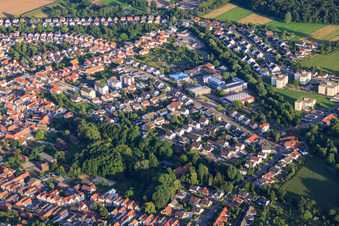 Aerial photograpy of South Ring in Herxheim bei Landau in the state Rhineland-Palatinate, Germany