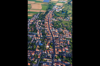 Lower Main Street in Herxheim bei Landau in the state Rhineland-Palatinate, Germany