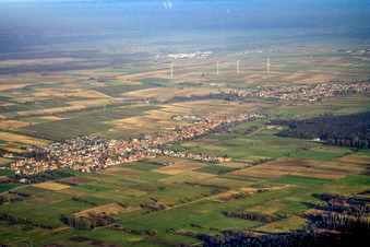 Village view from the south in Steinfeld in the state Rhineland-Palatinate, Germany