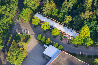 Furniture Gilb in Herxheim bei Landau in the state Rhineland-Palatinate, Germany viewn from the air