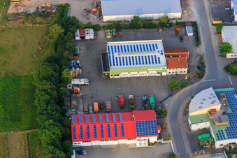 Am Gäxwald commercial area with Fliehmann and Partner mbB and Terberg HS GmbH in Herxheim bei Landau in the state Rhineland-Palatinate, Germany