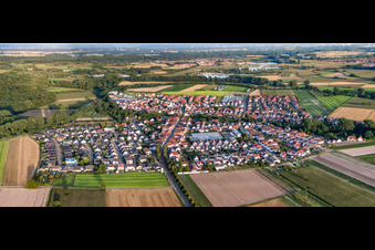 Village overview from the northwest in Kuhardt in the state Rhineland-Palatinate, Germany
