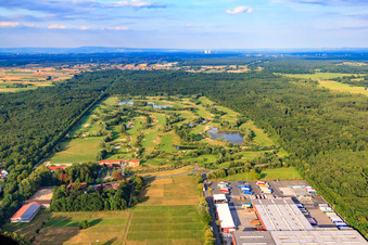 Aerial view of Golf Course Landgut Dreihof - GOLF absolute in the district Dreihof in Essingen in the state Rhineland-Palatinate, Germany