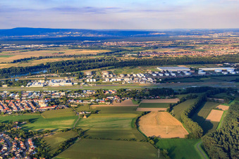 Airport Speyer from the west in Speyer in the state Rhineland-Palatinate, Germany