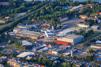 Aerial view of Technology Museum Speyer in Speyer in the state Rhineland-Palatinate, Germany
