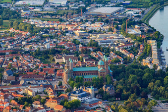 Cathedral Square and Hafenstr in Speyer in the state Rhineland-Palatinate, Germany