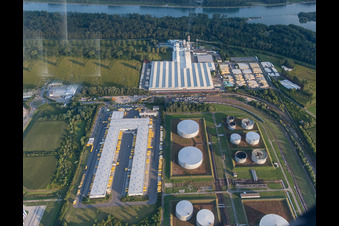 DHL Speyer and Saint-Gobain Isover G+H AG in Speyer in the state Rhineland-Palatinate, Germany