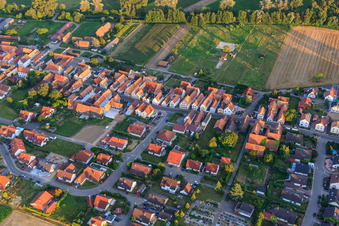 Cemetery path in Herxheimweyher in the state Rhineland-Palatinate, Germany