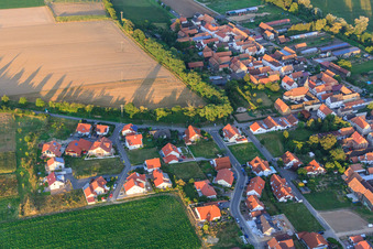 Aerial photograpy of In the Kieseläckern in Herxheimweyher in the state Rhineland-Palatinate, Germany