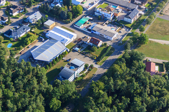 Aerial photograpy of WiCo Production GmbH in Rheinzabern in the state Rhineland-Palatinate, Germany