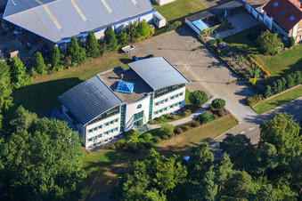Aerial view of Driving school in Rheinzabern in the state Rhineland-Palatinate, Germany
