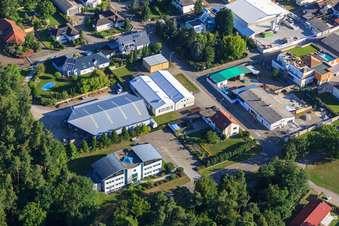 Oblique view of WiCo Production GmbH in Rheinzabern in the state Rhineland-Palatinate, Germany