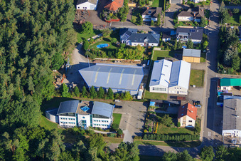 WiCo Production GmbH in Rheinzabern in the state Rhineland-Palatinate, Germany seen from above
