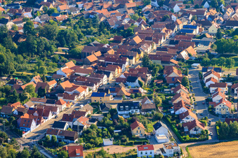 Oblique view of Rappengasse in Rheinzabern in the state Rhineland-Palatinate, Germany