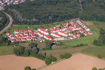 Aerial photograpy of In the beak in Wörth am Rhein in the state Rhineland-Palatinate, Germany