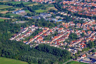 Gartenstadt settlement from the southeast in Kandel in the state Rhineland-Palatinate, Germany