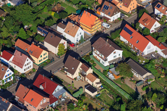 Oblique view of Waldstr in Kandel in the state Rhineland-Palatinate, Germany