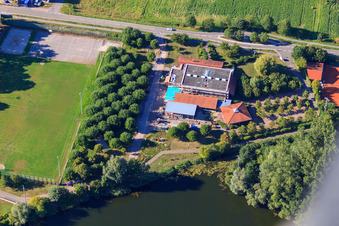 Hugo Dörrler Hall with Müller's Restaurant in Leimersheim in the state Rhineland-Palatinate, Germany