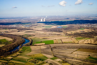 From the south in Philippsburg in the state Baden-Wuerttemberg, Germany