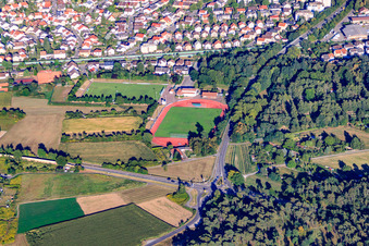 Waldstadion in the district Sankt Ilgen in Leimen in the state Baden-Wuerttemberg, Germany
